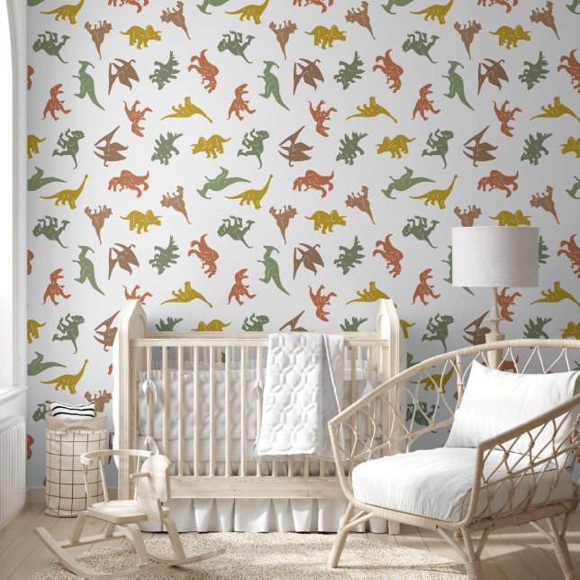 Dinosaur Boy Nursery Peel & Stick Removable Wallpaper (Kids)