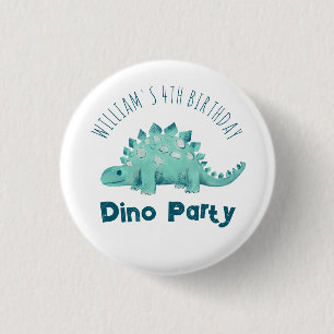 Dinosaur Boys Party Stegosaurus 3 Cm Round Badge