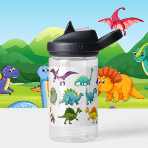 Dinosaur Boys Personalise Name Durable Water Bottle