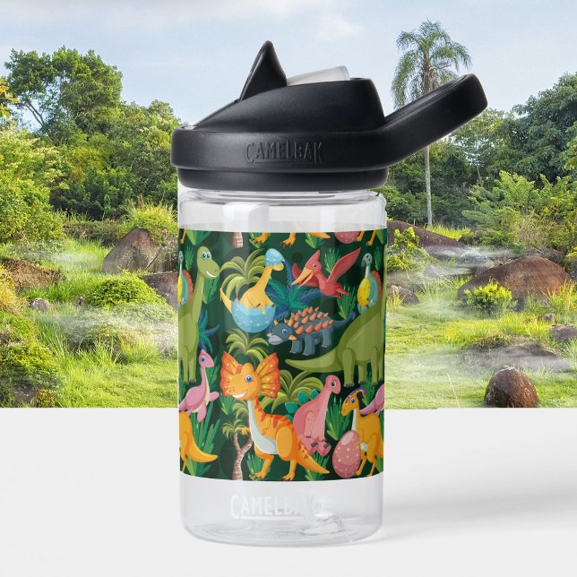 Dinosaur Boys Personalise Name Durable Water Bottle (Creator Uploaded)