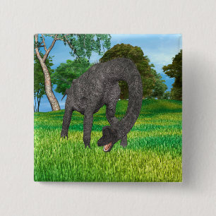 Dinosaur Brachiosaurus 15 Cm Square Badge