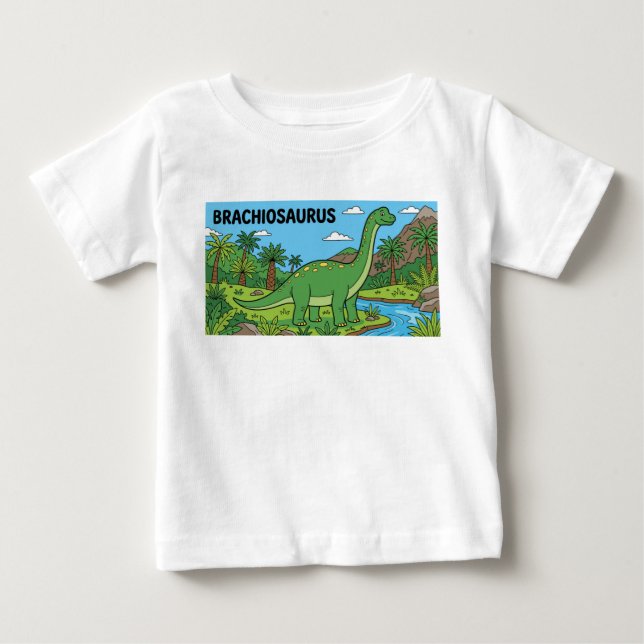 dinosaur brachiosaurus  baby T-Shirt (Front)
