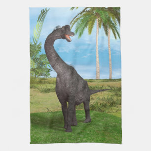 Dinosaur Brachiosaurus Tea Towel