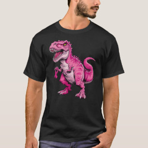 Dinosaur Breast Cancer Awareness Pink Ribbon For K T-Shirt