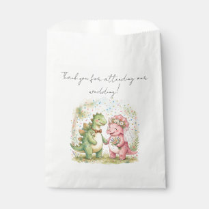 Dinosaur Bride and Groom Gift Bag Favour Wedding