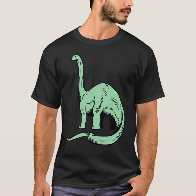 Dinosaur Brontosaurus Cute Prehistoric Foot Dino f T-Shirt (Front)