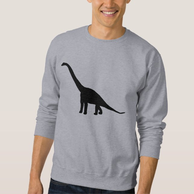Dinosaur Brontosaurus Silhouette Sweatshirt (Front)