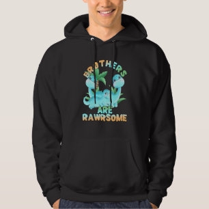 Dinosaur Brother 3 Brothers Big Little Middle Rawr Hoodie