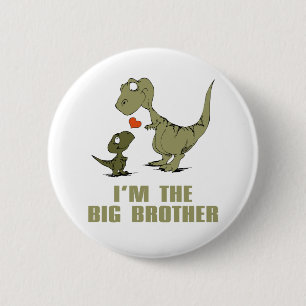 Dinosaur Brothers 6 Cm Round Badge