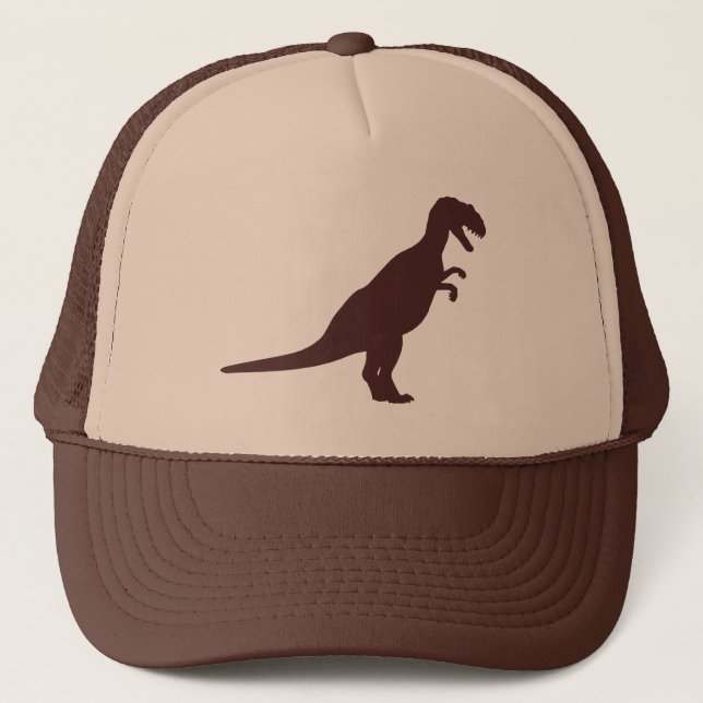 Dinosaur Brown Trucker Hat (Front)