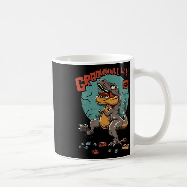 Dinosaur Builder Building Blocks Bricks Growl Dino Coffee Mug (Right)