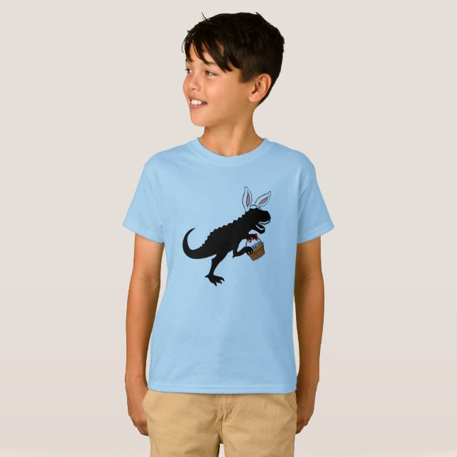 Dinosaur Bunny Shirt, Easter Tshirt (Front Full)