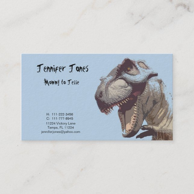 Dinosaur Calling Card (Front)