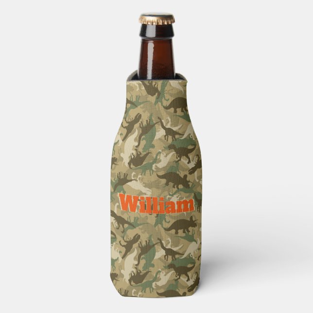 Dinosaur Camouflage Bottle Cooler (Bottle Front)