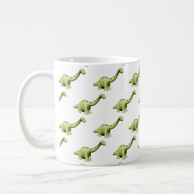 Dinosaur Cartoon toy Brontosaurus Coffee Mug (Left)