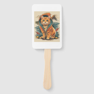 Dinosaur Cat Explorer Hand Fan