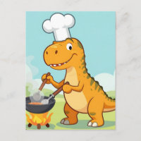 Dinosaur Chef Cooking Funny