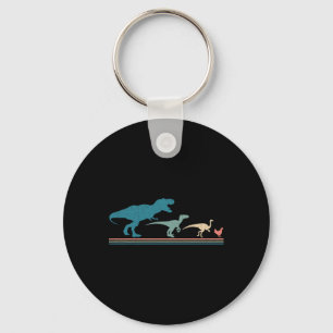 Dinosaur Chicken Evolution Funny Vintage Retro 70s Key Ring