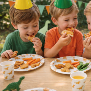 Dinosaur Chicken Nugget Playful Fun Twist Kids  Paper Cups