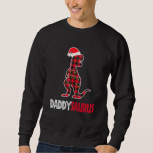 Dinosaur Christmas Buffalo Pyjamas Matching Family Sweatshirt