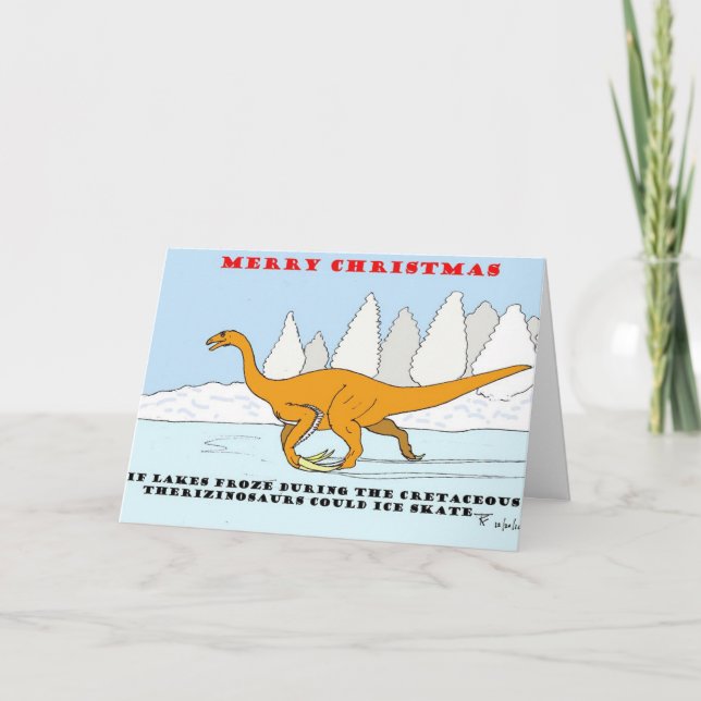 Dinosaur Christmas Card (Front)