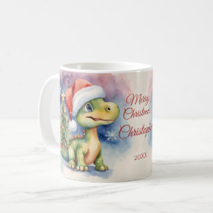 Dinosaur Christmas Coffee Mug