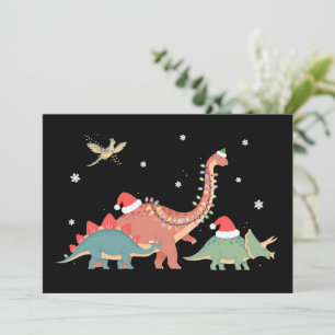 Dinosaur Christmas Dino Lover Xmas  Holiday Card