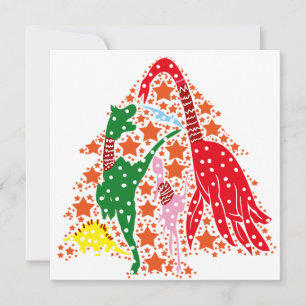 Dinosaur Christmas Holiday Card