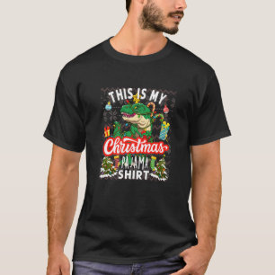 Dinosaur Christmas Kids Tree Rex This Is My Christ T-Shirt