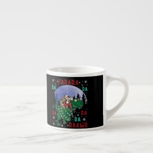 Dinosaur Christmas Santa Claus Espresso Cup