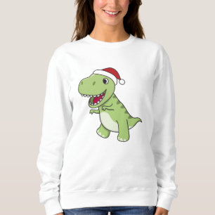 Dinosaur Christmas Snow Winter T-Rex Dino Sweatshirt