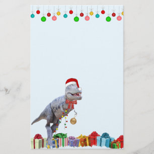 Dinosaur Christmas Stationery