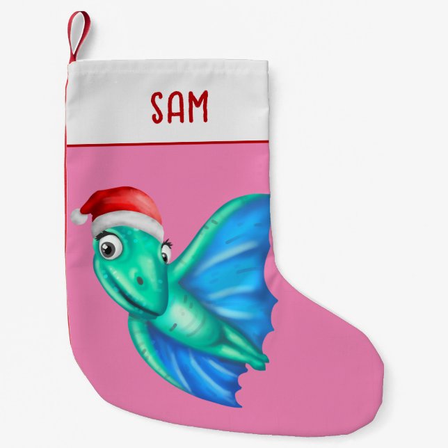 Dinosaur Christmas Stockings | Cute Dinosaur Pink (Front)
