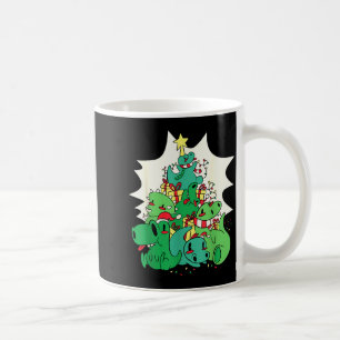 Dinosaur Christmas Tree Cartoons Holiday Tyrannosa Coffee Mug
