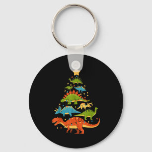 Dinosaur Christmas Tree Dino Trex Dinosaur Lover C Key Ring