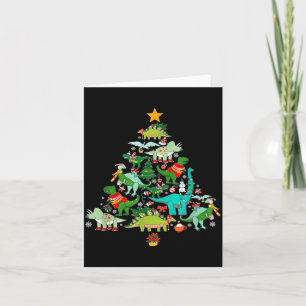 Dinosaur Christmas Tree I Believe In Santa And Din Card