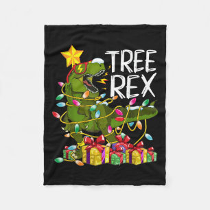 Dinosaur Christmas Tree Pajama Rex Reptile Boys Gi Fleece Blanket