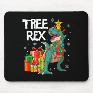 Dinosaur Christmas Tree Pajama Rex Reptile Men Xma Mouse Pad