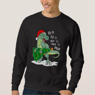 Dinosaur Christmas Tree Rex Boys Xmas Sweatshirt