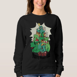 Dinosaur Christmas Tree Rex Idea Kids & Dino Xmas  Sweatshirt