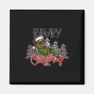 Dinosaur Christmas Tree Rex Pyjamas Men Boys Xmas  Magnet