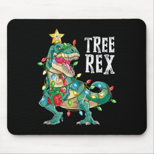 Dinosaur Christmas Tree Rex Pyjamas Men Boys Xmas  Mouse Pad