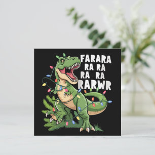 Dinosaur Christmas Tree Rex Xmas Gifts Holiday Card