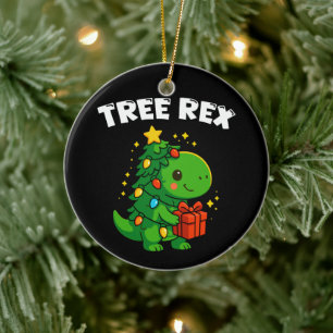 Dinosaur Christmas Tree T-Rex Cute Dino Xmas Party Ceramic Tree Decoration