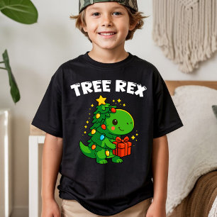 Dinosaur Christmas Tree T-Rex Cute Dino Xmas Party T-Shirt