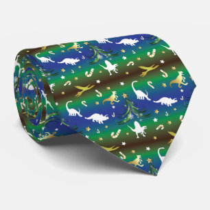 Dinosaur Christmas Tree Tie