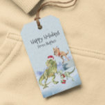 Dinosaur Christmas Tyrannosaur Raptor Personalised Gift Tags<br><div class="desc">This design may be personalised in the area provided by changing the photo and/or text. Or it can be customised by clicking Personalise this Template and then choosing the click to customise further option and delete or change the colour of the background, add text, change the text colour or style,...</div>