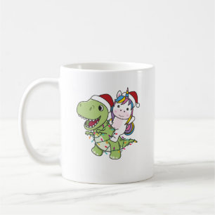 Dinosaur Christmas Unicorn Winter T-Rex Dino Coffee Mug