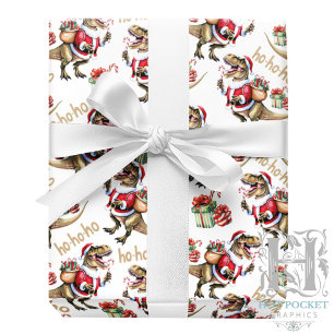 Dinosaur Christmas Wrapping Paper