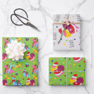 Dinosaur Christmas Wrapping Paper for Kids